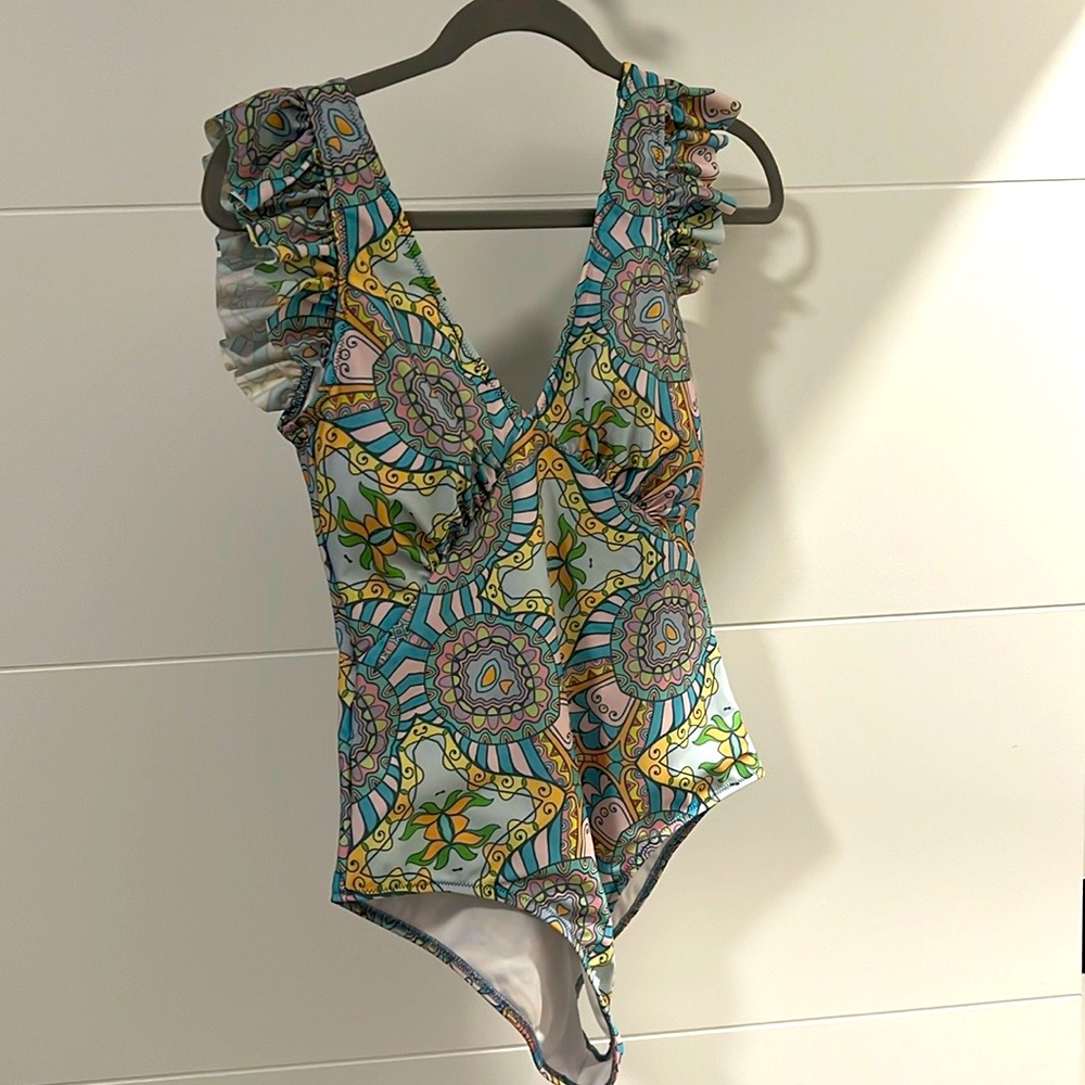 Patterned One Piece Swimsuit